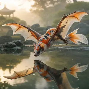 Bat + Koi fish